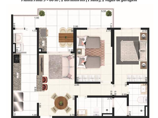 #P32-5 - Apartamento para Venda em Praia Grande - SP