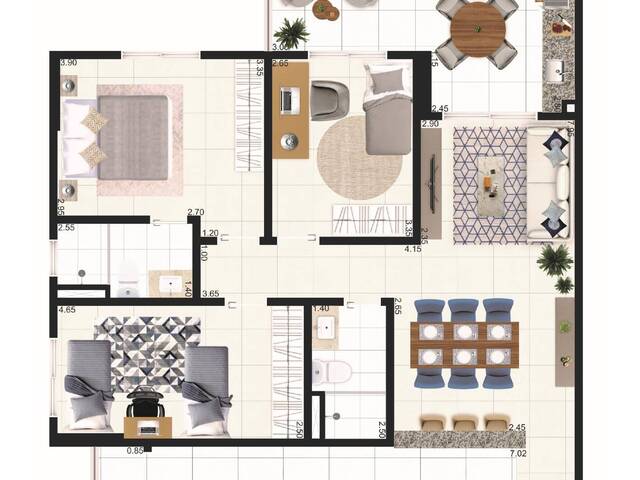 #P32-6 - Apartamento para Venda em Praia Grande - SP - 1